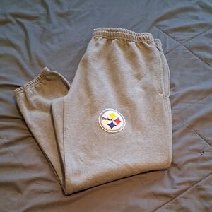 Mens  Gray Pittsburgh Steelers Sweatpants